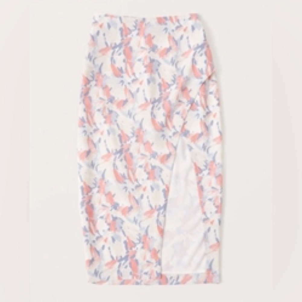 Abercrombie Abstract Floral Midi Skirt small
